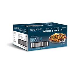 BLUE WAVE SALT & PEPPER SQUID  SPIRALS 1KG