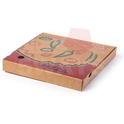 ENJOY 10" PIZZA BOX BROWN FOLDED 50's
