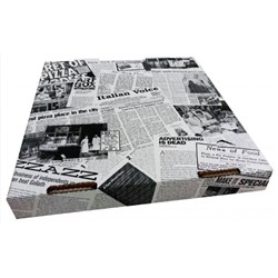 NEWS PRINT 15" PIZZA BOX FLAT 50's