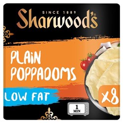 SHARWOODS LOW FAT PAPADAM 8 X 94GM
