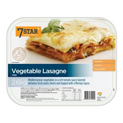 7 STAR VEGETABLE LASAGNE 2.6KG