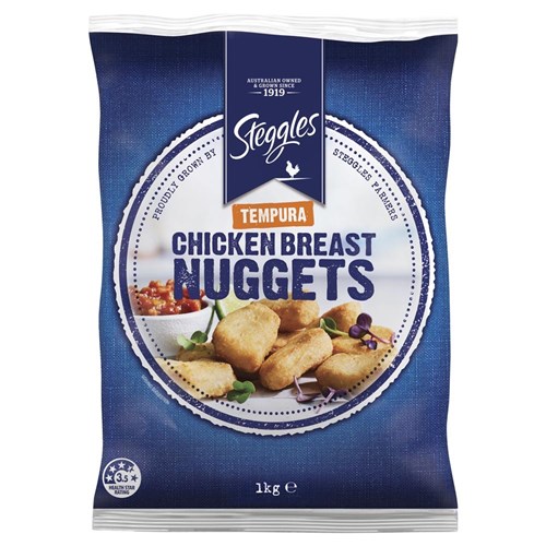 STEGGLES TEMPURA CHICKEN NUGGET 1KG