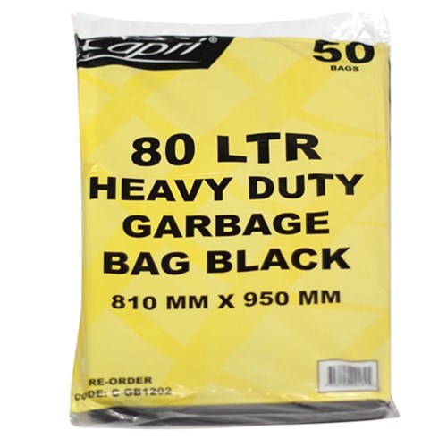CAPRI 75-80LT BLACK GARBAGE BAG 50's