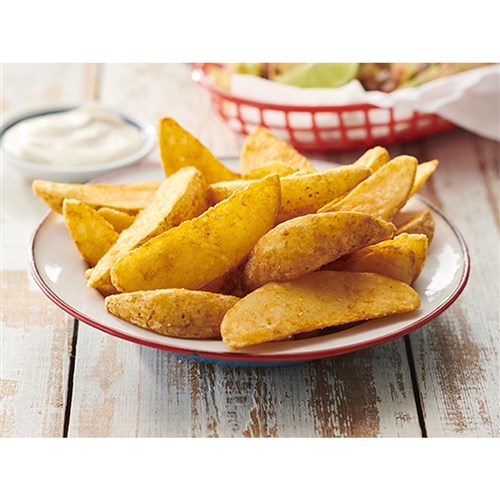 EDGELL BATTERED SEASONED POTATO WEDGE 2KG