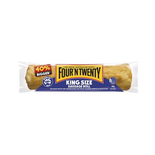 FOUR N' TWENTY KING SIZE SAUSAGE ROLL 24 X 180GM