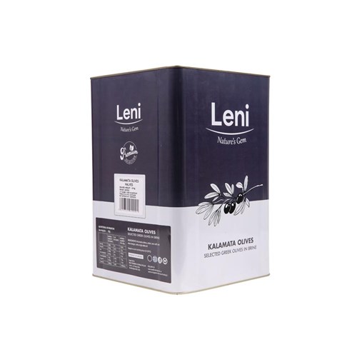 LENI HALVED KALAMATA OLIVES 10KG