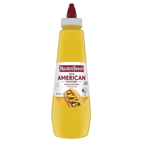 MASTERFOODS AMERICAN MUSTARD SQUEEZE 920ML