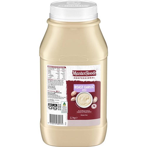MASTERFOODS ROAST GARLIC AIOLI MAYONNAISE 2.2KG