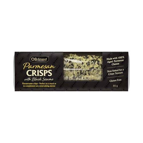 OB FINEST PARMESAN CRISPS WITH SESAME 9 X 85GM