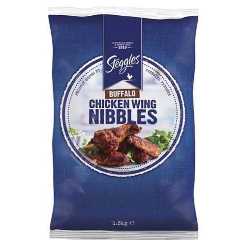 STEGGLES BUFFALO WING NIBBLES 1.5KG