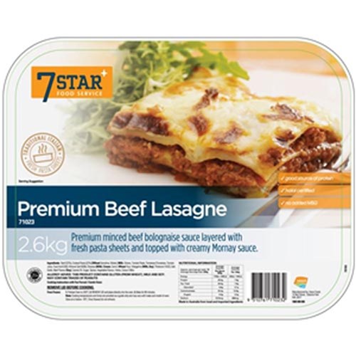 7 STAR PREMIUM BEEF LASAGNE 2.6KG