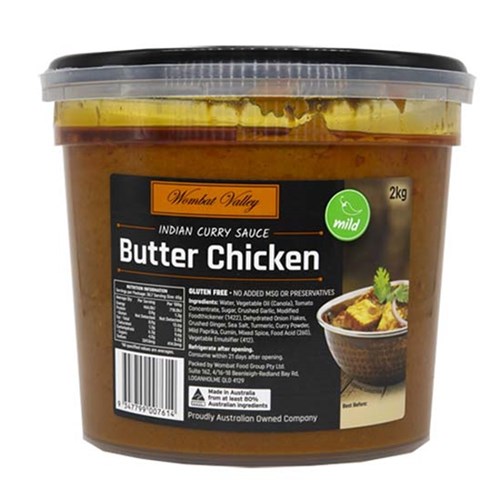 WOMBAT VALLEY BUTTER CHICKEN SIMMER SAUCE 2KG