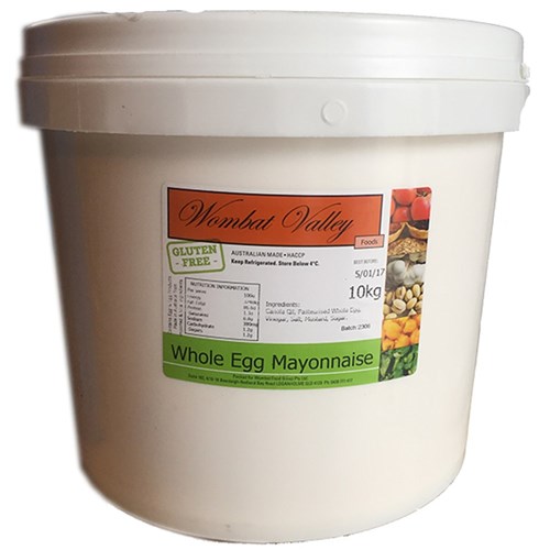 WOMBAT VALLEY WHOLE EGG MAYONNAISE 10KG